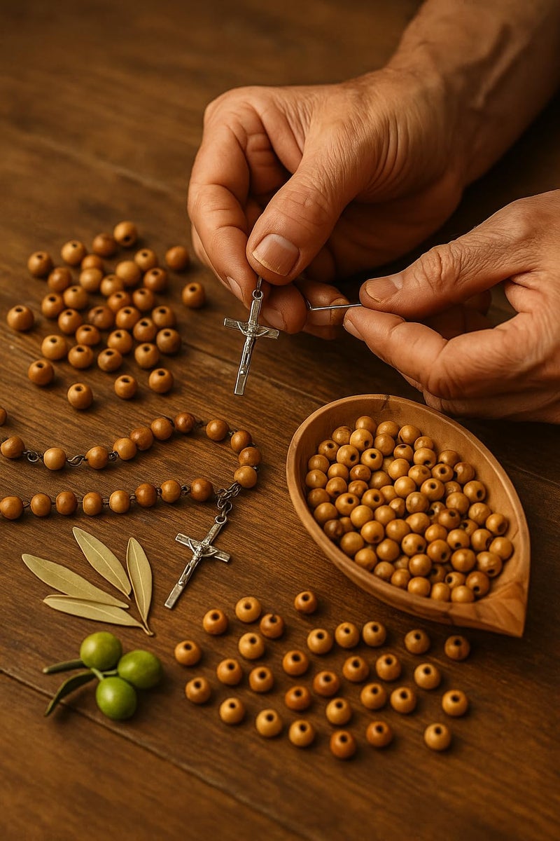 ZULUF 6mm Olive Wood Beads Bulk 500pcs â€“ Natural Wooden Pieces for Jewelry Making, Catholic Rosary Supplies, Bracelet Necklace Craft Parts, DIY Macrame, Holy Land with Certificate BEAD021 - Image 5